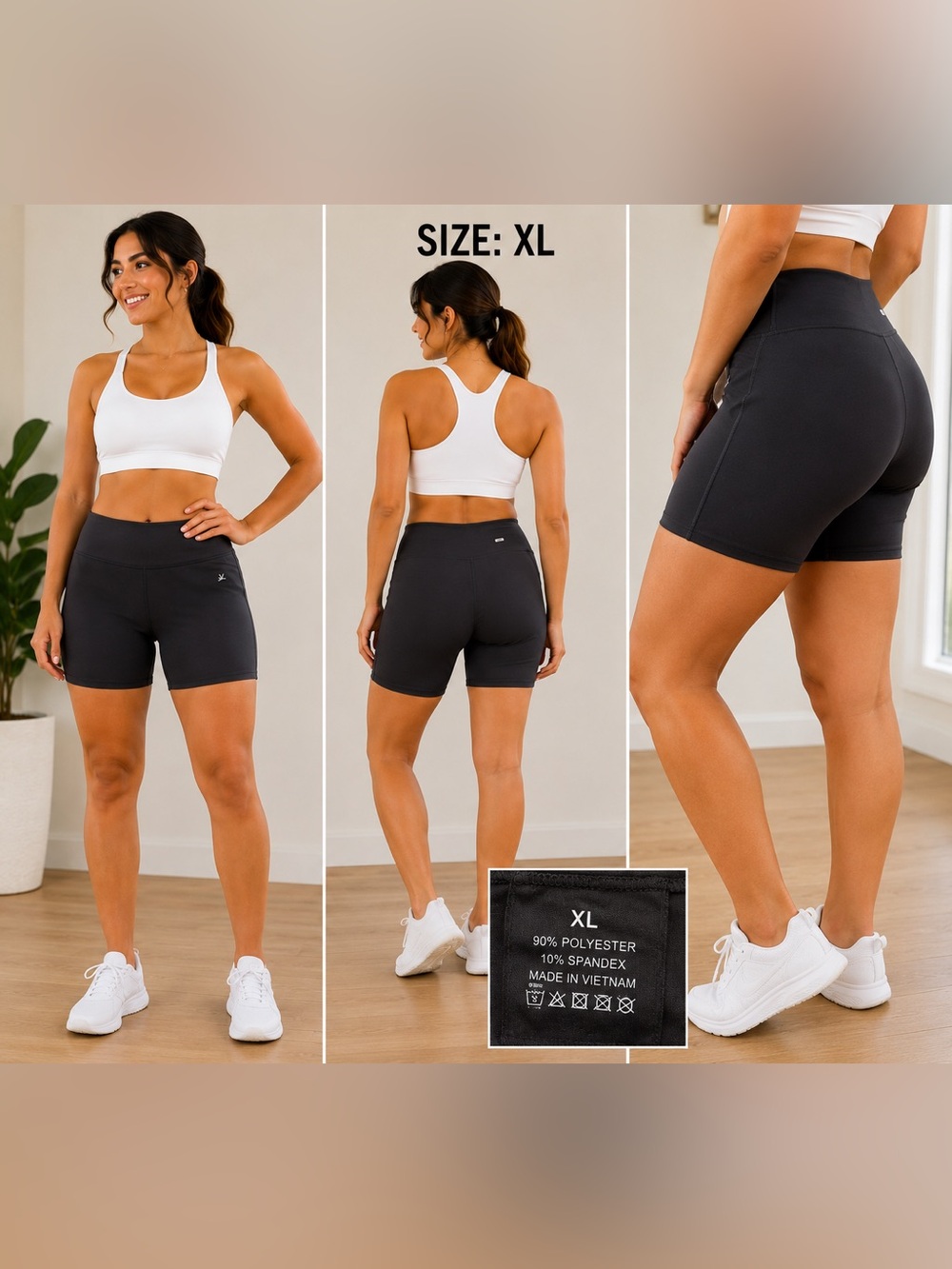 Danskin gray Bike Shorts XL FITTED